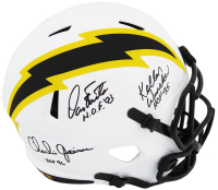 Dan Fouts, Charlie Joiner & Kellen Winslow Signed Chargers Full-Size Lunar Eclipse Alternate Speed Helmet with HOF Inscriptions (Schwartz) at PristineAuction.com