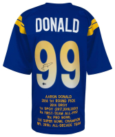 Aaron Donald Signed Career Highlight Stat Jersey (Beckett) at PristineAuction.com
