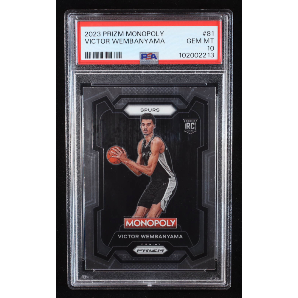 Victor Wembanyama 2023-24 Panini Prizm Monopoly #81 RC (PSA 10) at PristineAuction.com