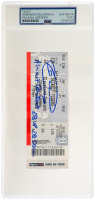 Armando Galarraga Signed 2010 Almost Perfect Game Ticket Inscribed "Almost Perfect" & "28 Up, 28 Down" (PSA) at PristineAuction.com