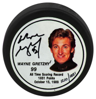 Wayne Gretzky Signed LE Kings "All-Time Scoring Record" Image Hockey Puck (PSA) at PristineAuction.com