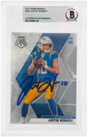 Justin Herbert Signed 2020 Panini Mosaic #204 RC (BGS) at PristineAuction.com