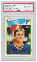Brett Hull Signed 1988 Topps #66 (PSA | Autograph Graded 10 at PristineAuction.com