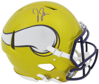 Justin Jefferson Signed Vikings Full-Size Authentic On-Field Flash Alternate Speed Helmet (Schwartz Sports) at PristineAuction.com