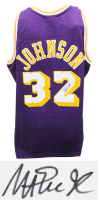 Magic Johnson Signed Lakers Mitchell & Ness Jersey (Schwartz) at PristineAuction.com