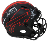 Jim Kelly, Thurman Thomas & Andre Reed Signed Bills Full-Size Eclipse Alternate Speed Helmet (Schwartz) at PristineAuction.com