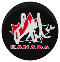 Mario Lemieux Signed Team Canada Logo Hockey Puck (PSA) at PristineAuction.com