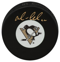 Mario Lemieux Signed Penguins Logo Hockey Puck (PSA) at PristineAuction.com