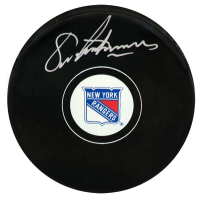 Eric Lindros Signed Rangers Logo Hockey Puck (Schwartz) at PristineAuction.com