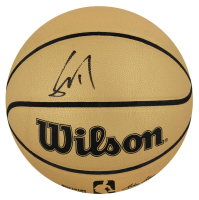 Yao Ming Signed NBA Gold Basketball (Schwartz) at PristineAuction.com