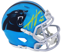 Julius Peppers Signed Panthers Flash Alternate Speed Mini Helmet (Schwartz) at PristineAuction.com
