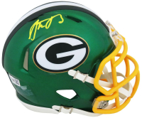 Aaron Rodgers Signed Packers Flash Alternate Speed Mini Helmet (Fanatics) at PristineAuction.com