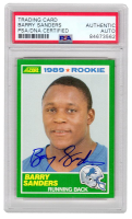 Barry Sanders Signed 1989 Score #257 (PSA) at PristineAuction.com