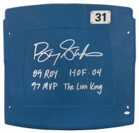 Barry Sanders Signed Detroit Silverdome Stadium Seatback Inscribed "89 ROY", "97 MVP", "HOF 04" & "The Lion King" (Schwartz) at PristineAuction.com
