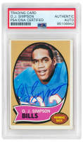 O. J. Simpson Signed 1970 Topps #90 RC (PSA) at PristineAuction.com