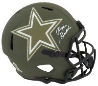 Roger Staubach Signed Cowboys Full-Size Salute to Service Alternate Speed Helmet (Schwartz) at PristineAuction.com