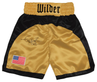Deontay Wilder Signed Boxing Trunks (Beckett) at PristineAuction.com