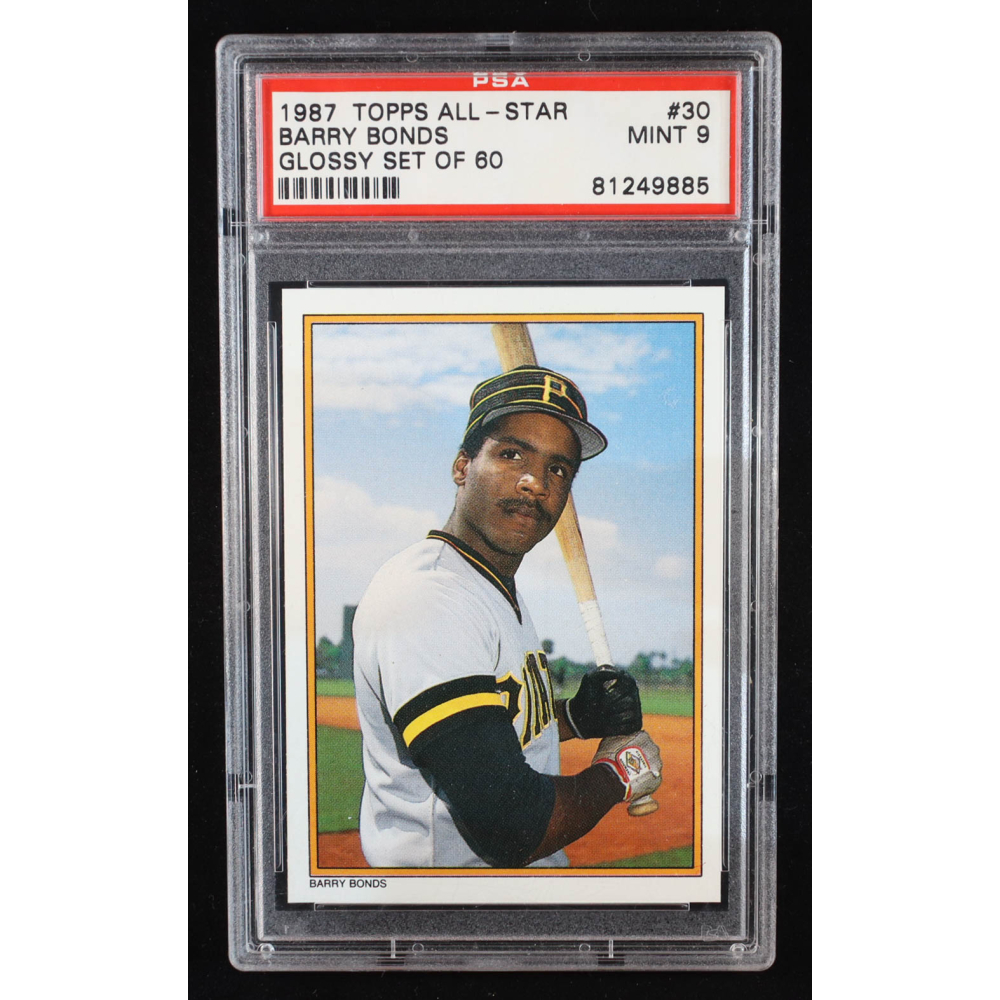 Barry Bonds 1987 Topps Glossy Send-Ins #30 (PSA 9) at PristineAuction.com