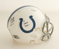 Bill Polian Signed Colts Speed Mini Helmet Inscribed "I Drafted Peyton & HOF 15" (TSE) at PristineAuction.com