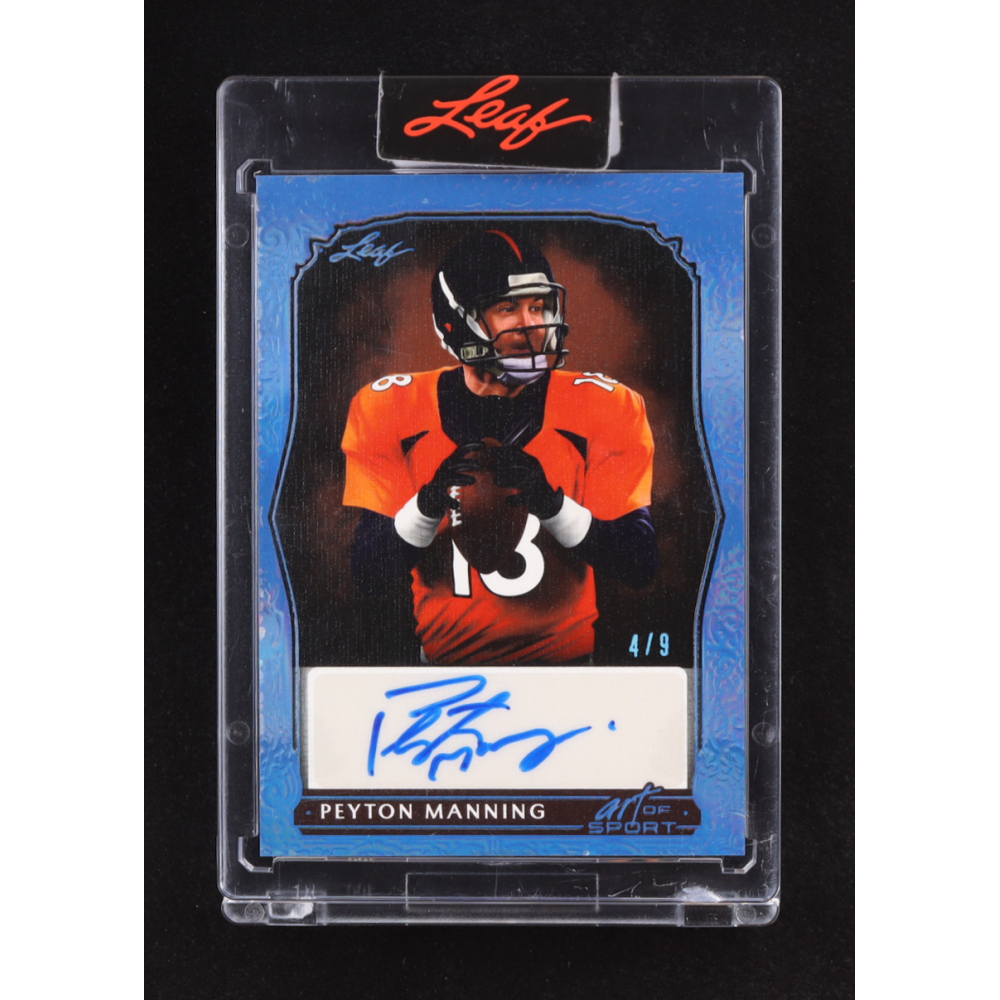 Peyton Manning 2023 Leaf Art of Sport Autographs Navy Spectrum Holofoil #BAPM2 #4/9 at PristineAuction.com Peyton Manning 2023 Leaf Art of Sport Autographs Navy Spectrum Holofoil #BAPM2 #4/9 at PristineAuction.com