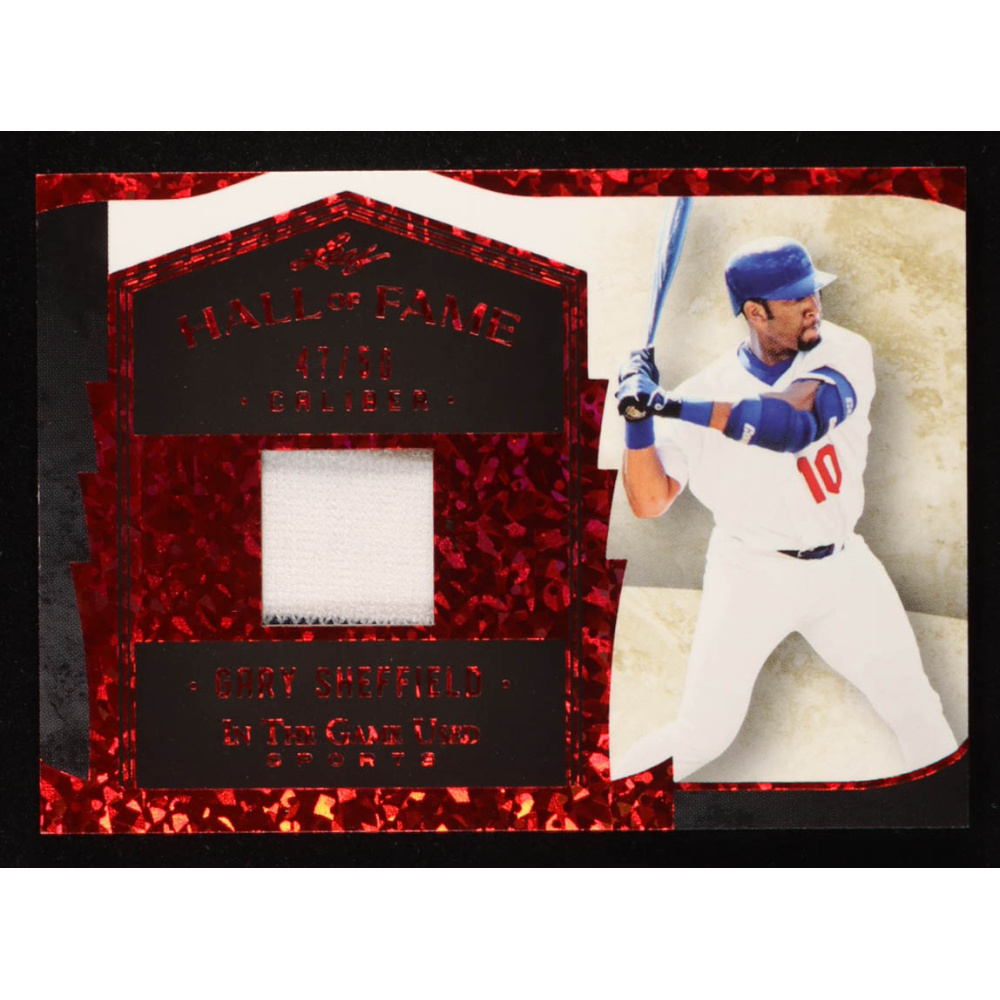 Gary Sheffield 2022 Leaf In The Game Used Sports Hall Of Fame Caliber Red Pattern #HC11 #47/50 at PristineAuction.com