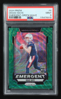 Drake Maye 2024 Panini Prizm Emergent Prizms Green Wave #4 RC (PSA 9) at PristineAuction.com