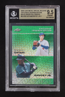 Shohei Ohtani / Ken Griffey Jr. 2023 Leaf Metal Special Release Exclusive Legends Edition Mojo Green Foil Proofs #ELE29 #1/1 (Beckett 9.5) at PristineAuction.com