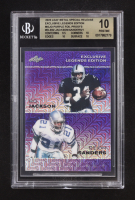 Bo Jackson / Deion Sanders 2023 Leaf Metal Special Release Exclusive Legends Edition Mojo Purple Foil Proofs #ELE02 #1/1 (Beckett Pristine 10) at PristineAuction.com