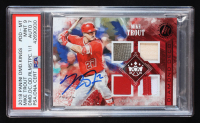 Mike Trout Signed 2018 Diamond Kings Diamond Deco Materials Masterpiece #9 #1/1 (PSA 9 | Auto 7) at PristineAuction.com