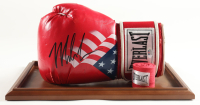 Mike Tyson Signed USA Everlast Boxing Glove with Everlast Wrist Wrap & Stand (Tyson) at PristineAuction.com