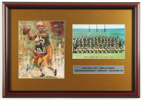 Bart Starr Signed Packers Custom Framed Art Print Display with Stat Plaque & Photo (JSA) at PristineAuction.com