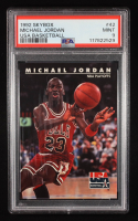 Michael Jordan 1992 SkyBox USA #42 / NBA Playoffs (PSA 9) at PristineAuction.com