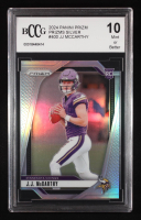 JJ McCarthy 2024 Panini Prizm Prizms Silver #400 RC (BCCG 10) at PristineAuction.com