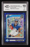 Malik Nabers 2024 Donruss Optic Rated Rookies Preview Blue Scope #383 RC (BCCG 10) at PristineAuction.com