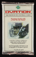 2000 Upper Deck Ovation Football Pack with (5) Cards at PristineAuction.com