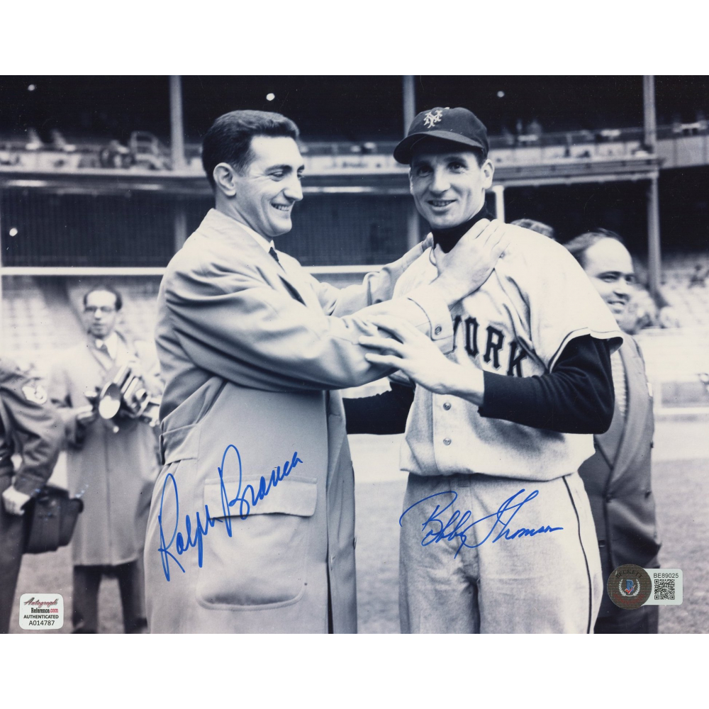 Ralph Branca & Bobby Thomson Signed 8x10 Photo (Beckett) at PristineAuction.com
