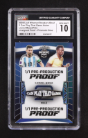 Pele / Lionel Messi 2024 Leaf Whatnot Breakers Bowl 2 Can Play That Game Prismatic Blue Proof #NNO #1/1 (CGC 10) at PristineAuction.com