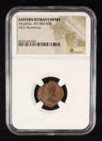 Eastern Roman Empire - Arcadius, AD 383-408 AE3 (Nummus) (NGC Authentic) at PristineAuction.com
