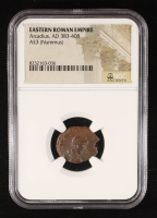 Eastern Roman Empire - Arcadius, AD 383-408 AE3 (Nummus) (NGC Authentic) at PristineAuction.com