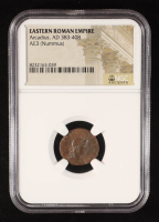 Eastern Roman Empire - Arcadius, AD 383-408 AE3 (Nummus) (NGC Authentic) at PristineAuction.com
