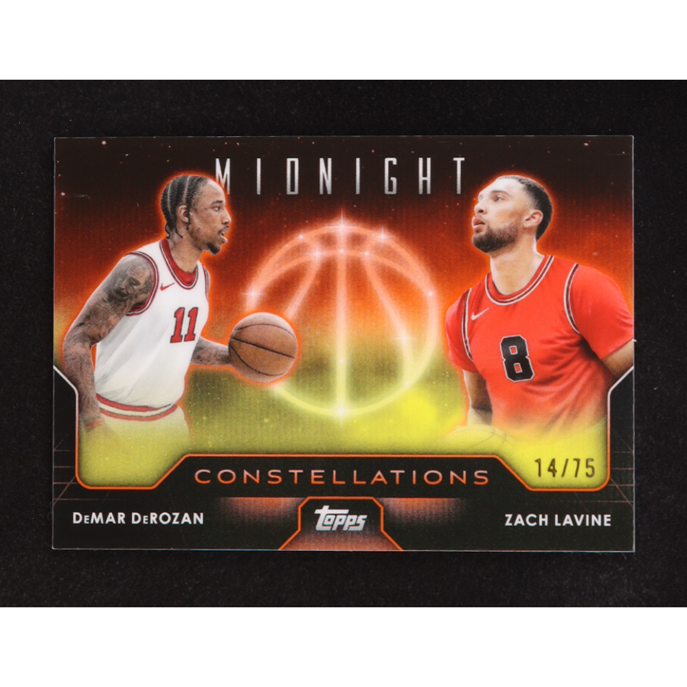 DeMar DeRozan / Zach LaVine 2023-24 Topps Midnight Constellations Dusk #C5 #14/75 at PristineAuction.com
