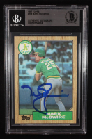 Mark McGwire Signed 1987 Topps #366 RC (Beckett | Auto Grade BGS Authentic) at PristineAuction.com
