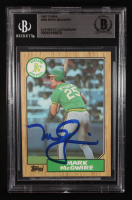 Mark McGwire Signed 1987 Topps #366 RC (Beckett | Auto Grade BGS Authentic) at PristineAuction.com