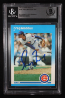Greg Maddux Signed 1987 Fleer Update #U68 XRC RC (Beckett | Auto Grade BGS Authentic) at PristineAuction.com