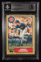 Greg Maddux Signed 1987 Topps Traded #70T XRC RC (Beckett | Auto Grade BGS Authentic) at PristineAuction.com