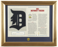 1911 Detroit Tigers Custom Framed Commemorative Patch Display with Vintage Detroit Tigers Logo Pin at PristineAuction.com