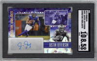 Justin Jefferson 2022 Donruss Signature Highlights #SH51 (SGC 8.5 | Auto 10) at PristineAuction.com