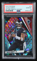 Jalen Hurts 2023 Panini Phoenix SP Fire and Ice Seismic #24 #20/35 (PSA 10) at PristineAuction.com