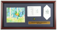 "Jack Nicklaus Putting At the Augusta National" Custom Framed Leroy Neiman Art Print with Official Augusta National Scorecard, Dinner Napkin, Masters Tournament Pin & Title Plaque at PristineAuction.com
