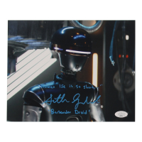 Seth Gabel Signed "The Mandalorian" 8x10 Photo Inscribed "Human Life Is So Short..." & "Bartender Droid" (JSA) at PristineAuction.com